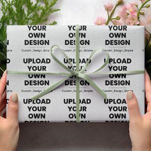 Papel De Presente Envie Seu Próprio Design Aqui   Modelo Personaliza