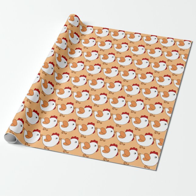 Papel De Presente Envoltório da galinha (Desenrolado)