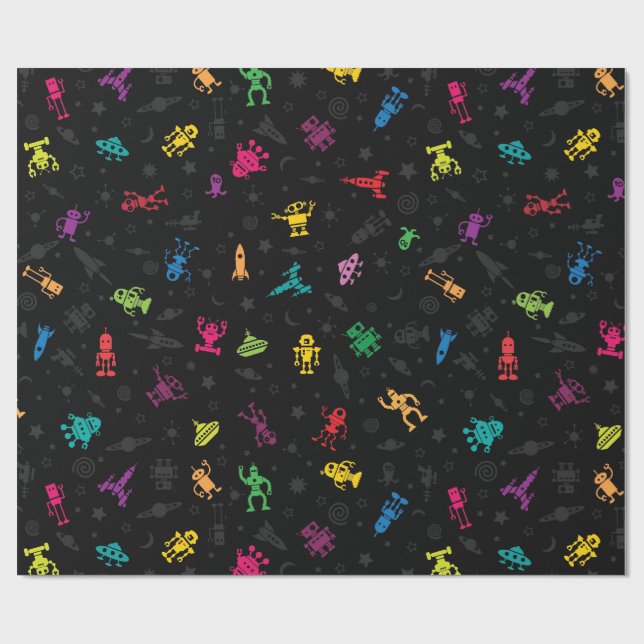 Papel De Presente Envoltório do robô (Aberto)