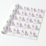 Papel De Presente Envoltório feito sob encomenda Wedding da arte<br><div class="desc">O ideal floral roxo bonito do papel de envolvimento do casamento para envolver um presente muito especial ao weds recentemente ou envolvendo favores do casamento. Pintura bonita da aguarela dos delphiniums. Personalize com noiva e noivos nome e data do casamento. Ideal para um delphinium do verão ou um casamento roxo...</div>