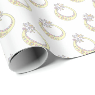 Papel De Presente Envoltório personalizado monograma da letra