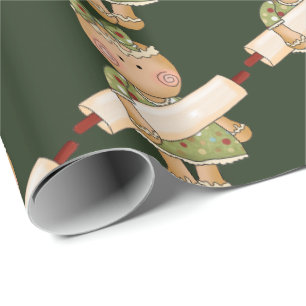 Papel De Presente Envoltório telhado pão-de-espécie do partido do