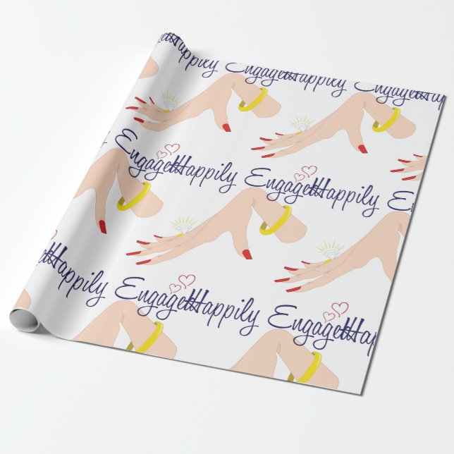 Papel De Presente Envolvido Felizmente (Desenrolado)