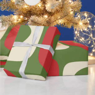 Papel De Presente Envolvimento De Piqueta De Natal Do Século De Mé