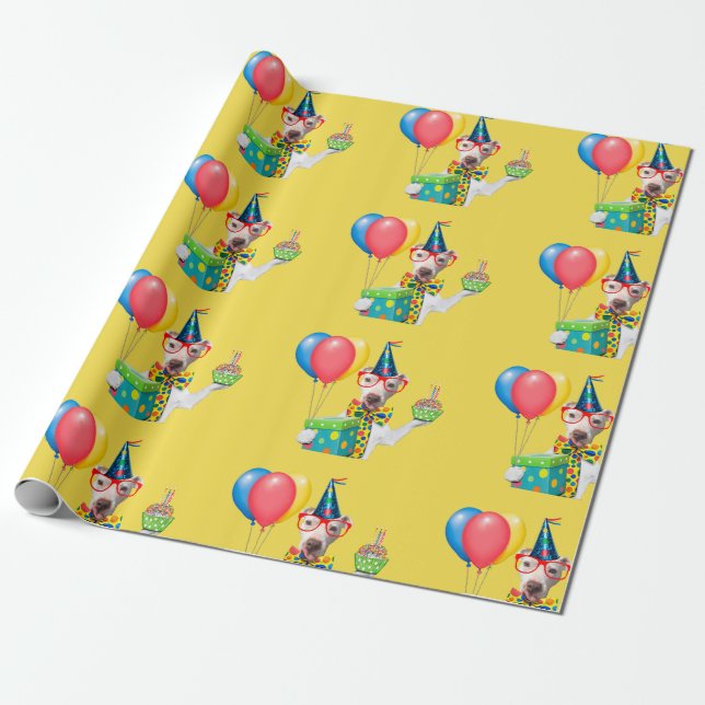 Papel De Presente Envolvimento do feliz aniversario (Desenrolado)