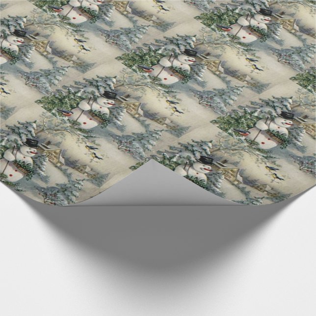 Papel De Presente Envolvimento do Presente de Natal/Neve e Algodão d (Ponta)