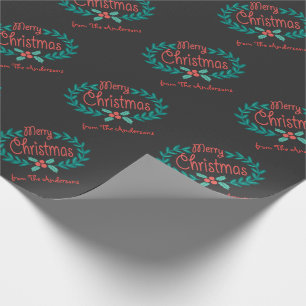 PAPEL DE PRESENTE ENVOLVIMENTO PERSONALIZADO QUADRO DO FELIZ NATAL
