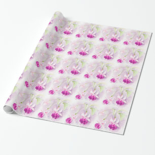 Papel De Presente Envolvimento roxo do rosa fúcsia das belas artes