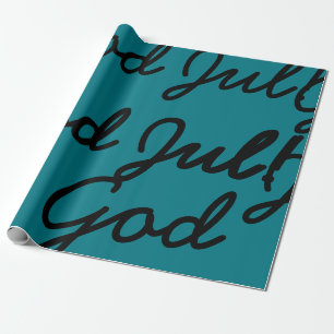 Papel De Presente Envolvimento sueco do Natal de julho do deus