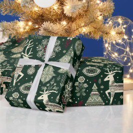 Papel De Presente Época de Natal Escandinavo