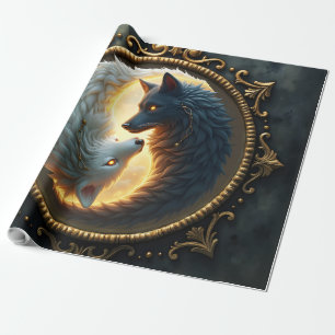 Papel De Presente Equilíbrio Lunar – Onde as Sombras Abraçam a Luz.