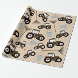 Papel De Presente Equipamento de Fazenda de Padrões de Trator