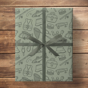 Papel De Presente Equipamento de Pesca Infantil Pescador de Peixes T