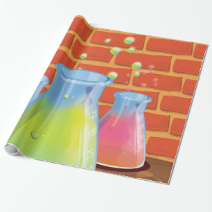 Papel De Presente Equipamento de vidro de desenho animado em uma ban