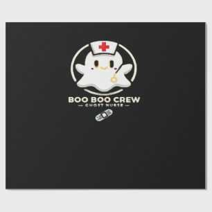 Papel De Presente Equipe Boo Boo Enfermeira Fantasma - Camiseta Clás