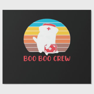 Papel De Presente Equipe Boo Boo Enfermeira Fantasma Divertido Hallo