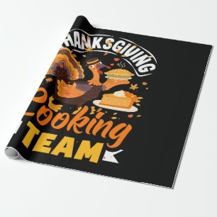 Papel De Presente Equipe de Culinária de Ação de Graças Jantar de Ou
