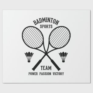 Papel De Presente Equipe de Esportes de Badminton