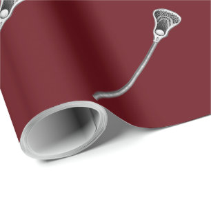 Papel De Presente Equipe de Lacrosse Maroon Gift