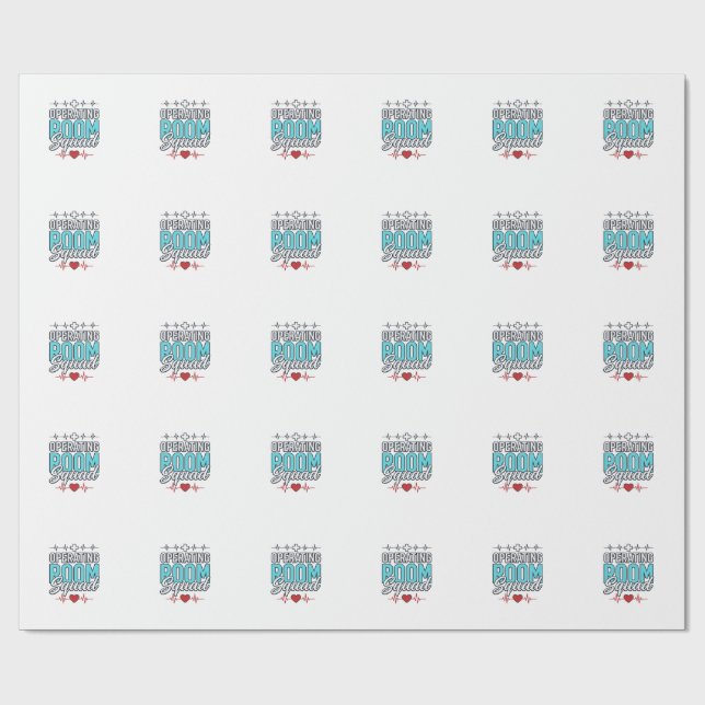 Papel De Presente Equipe de Sala de Operações Camisa da Equipe Cirúr (Aberto)