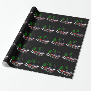 Papel De Presente Equitação engraçada do cão do rouco Siberian n