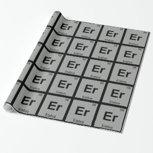 Papel De Presente Er - Érebo Símbolo da Tabela Periódica Química Gre