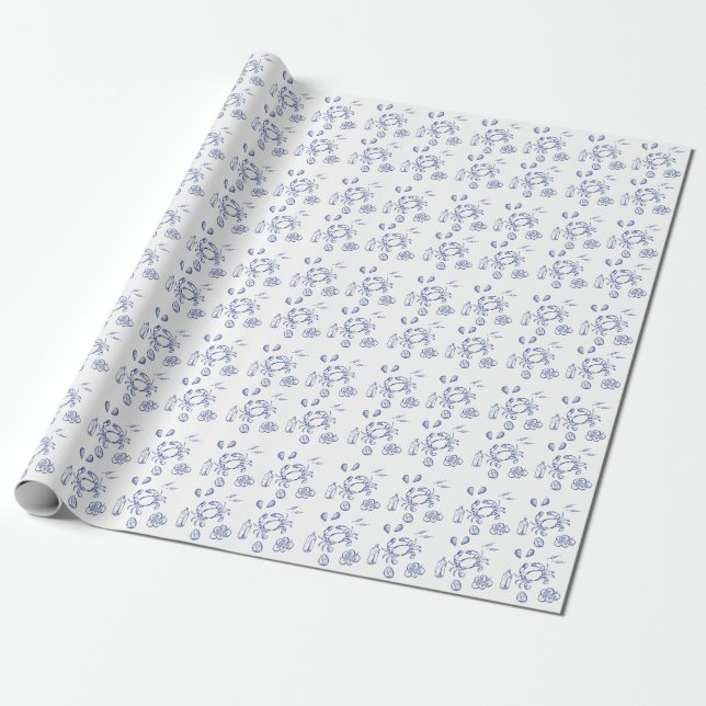 Papel De Presente Esboço de Vida Mediterrânea (Desenrolado)