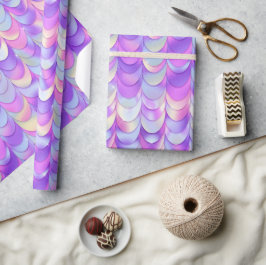 Papel De Presente Escala Íris Gradiente Azul e Roxo