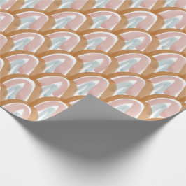 Papel De Presente Escalas de Aquarela em Tons da Terra