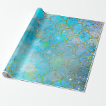 Papel De Presente Escalas de Sereia do Shimmer de Pérolas bonito Iri<br><div class="desc">papel de empacotamento personalizado</div>