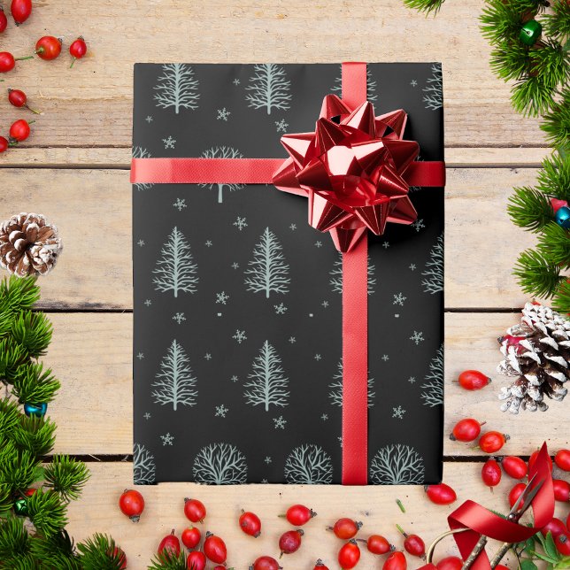 Papel De Presente Escandinávia Árvores de Natal Nórdicas (Criador carregado)