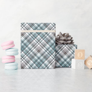 Papel De Presente Escocês, preto e branco, tartan, na moda, clássi