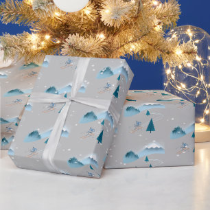 Papel De Presente Escória de descida em Flocos de Neve