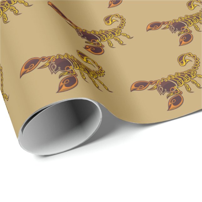 Papel De Presente Escorpião Celta (Ponta do rolo)