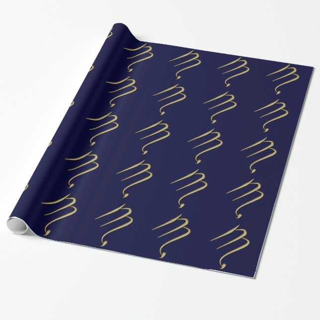 Papel De Presente escorpião - ouro (Desenrolado)