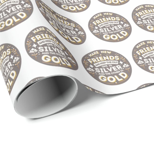 Papel de Presente Escotismo Faça Novos Amigos (Ponta do rolo)