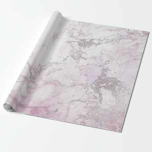 Papel De Presente Escovas brilhantes de mármore cinzentas