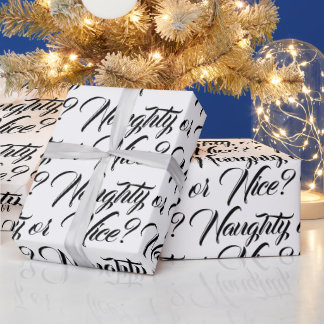 Papel De Presente Escrita branca e branca, engraçada