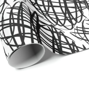 Papel De Presente Escrivora Simples Preto Meia gota