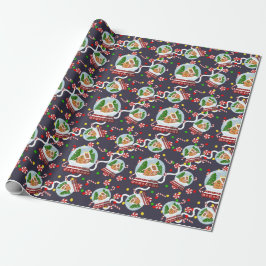 Papel De Presente Esferas de Neve de Pão de Mel