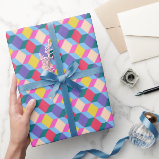 Papel De Presente Esfregando papel no Natal. Padrão verificado.