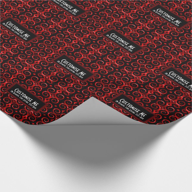 Papel De Presente Esfregões negros distintos (vermelho) (Ponta)