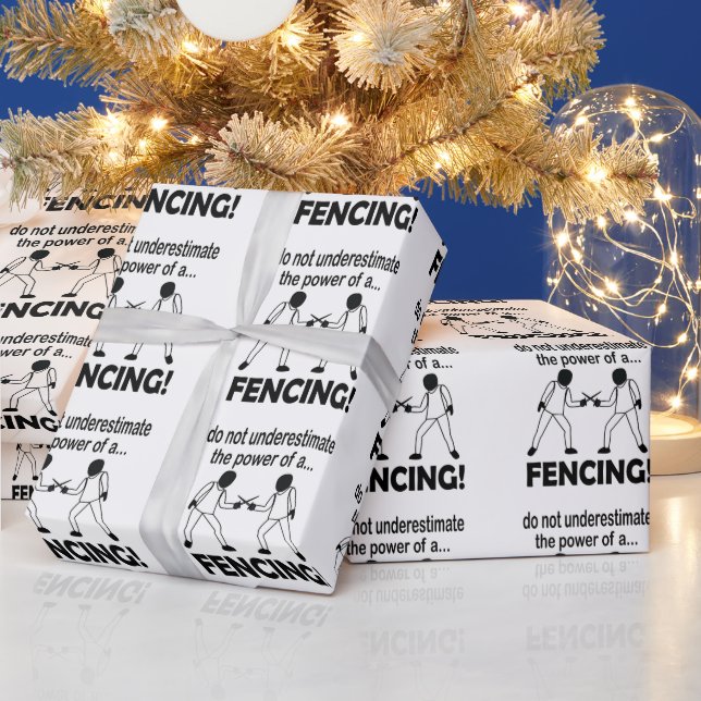 Papel De Presente Esgrima Nunca Subestime O Poder De Uma Esgrima (Feriados)