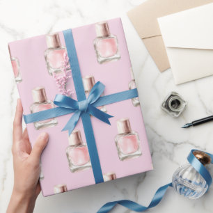 Papel De Presente Esmalte Rosa Bridal Shower