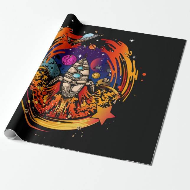 Papel De Presente Espachante de Explosão (Desenrolado)