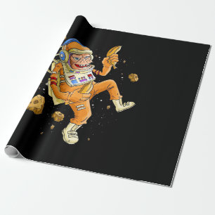 Papel De Presente Espaço do macaco astronauta