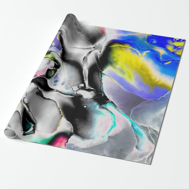 Papel De Presente Espaço. Fundo Branco brilhante. Tabuleiro de fumaç (Desenrolado)