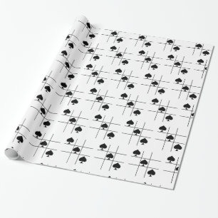 Papel De Presente Espadas Pretas Tic Tac Toe Thunder_Cove