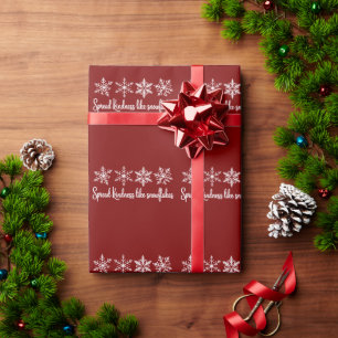 Papel De Presente Espalhe Bondade Como Flocos de Neve Natal