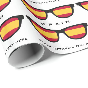 Papel De Presente Espanha Shades de texto personalizado e quebra de